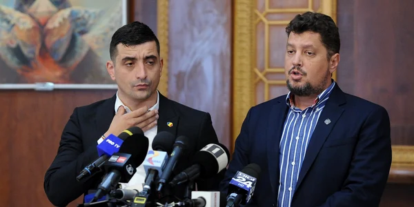 George Simion și Claudiu Târziu FOTO Mediafax 