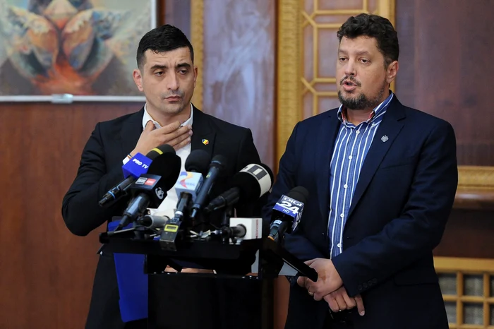 George Simion și Claudiu Târziu FOTO: Mediafax