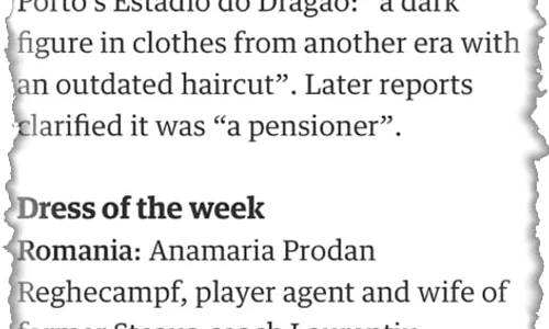 Publicaţia “The Guardian”  din Marea Britanie  ridică în slăvi rochia  purtată de Prodanca jpeg