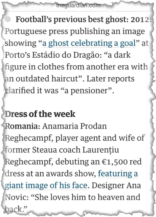 Publicaţia “The Guardian”  din Marea Britanie  ridică în slăvi rochia  purtată de Prodanca