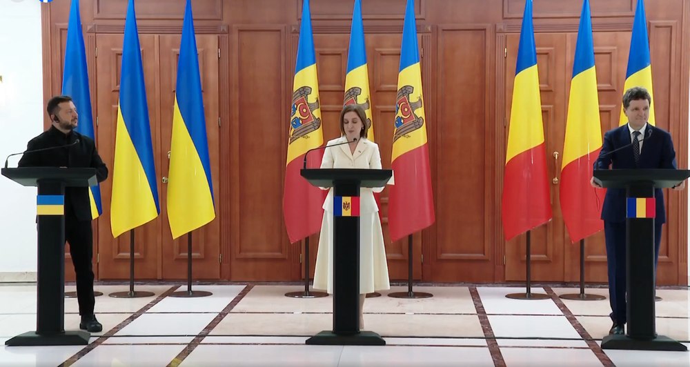 Maia Sandu, Zelenski și Nicușor Dan, mesaj de unitate la Chișinău: „Moldova, România, sunt aliați naturali ai Ucrainei”