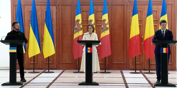 Volodimir Zelenski, Maia Sandu și Nicușor Dan