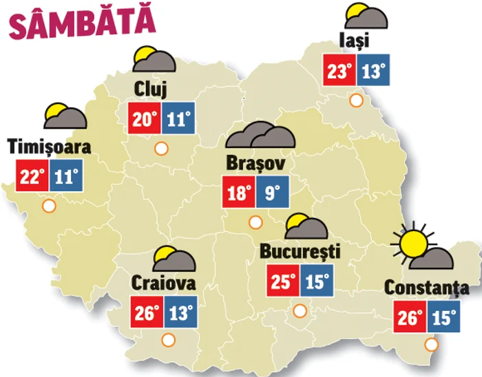 Prognoza meteo 20 iunie anunță că vremea va fi instabilă din punct de vedere termic