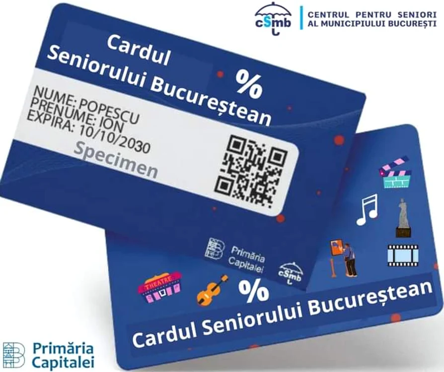 Cardul seniorului bucureștean este propunerea Centrului pentru Seniori către Primăria Capitalei Fotografii: Centrul pentru Seniori al Municipiului București