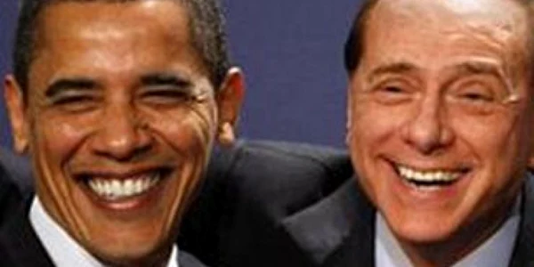 VIDEO "E vorba de un tip bronzat. Ah, da, Barack Obama!",  glumeşte Berlusconi