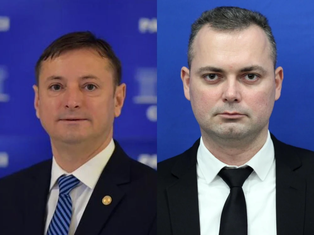 Ionel Palăr (stânga) şi Costel Dunavă (dreapta)