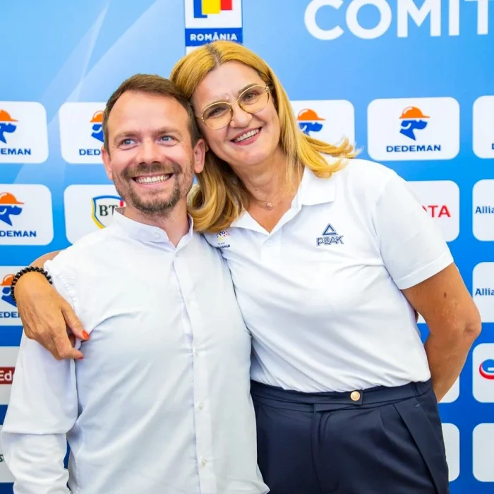 Vișinel Bălan, alături de fosta șefă a sportului românesc, Elisabeta Lipă. Foto COSR