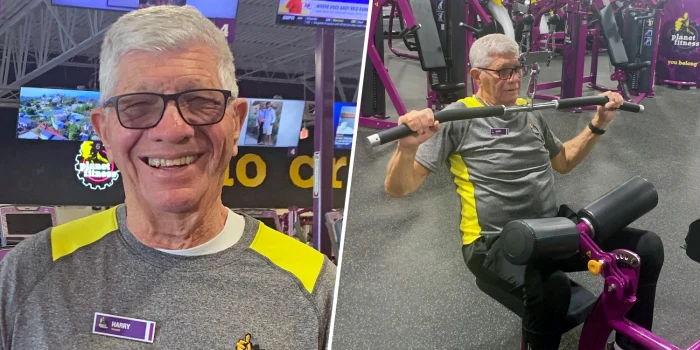 Bărbatul de 83 de ani se antrenează de patru ori pe săptămână FOTO: Planet Fitness