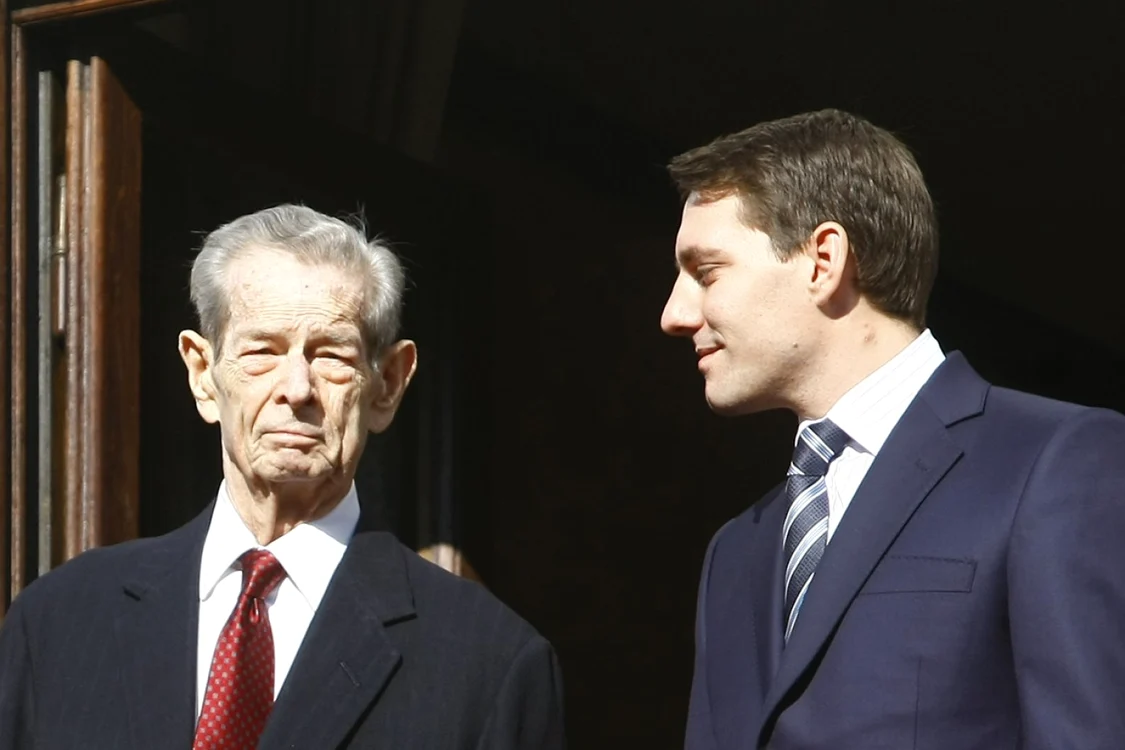 Regele Mihai alături de nepotul său Nicolae FOTO  Adevărul/ Eduard Enea