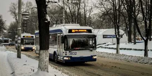 troleibuz chisinau iarna