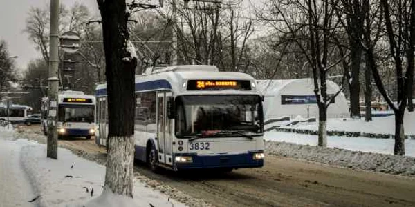 troleibuz chisinau iarna