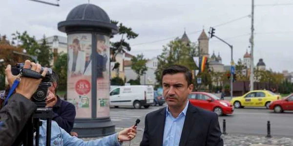 Mihai Chirica la protestul de Ziua Mondiala fara Masina FOTO Primăria Iaşi 