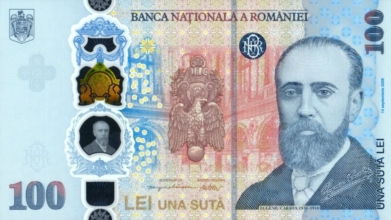 Pe fața bancnotei apare portretul lui Eugeniu Carada 