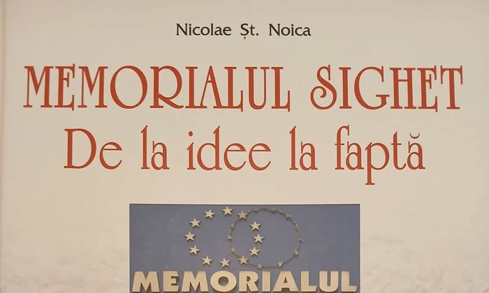 Coperta volumului „Memorialul Sighet. De la idee la faptă”, de prof. ing. Nicolae Noica