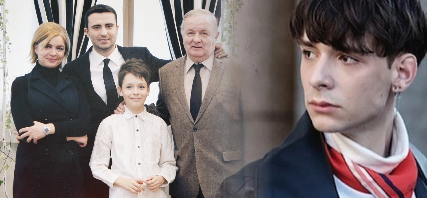 Impreuna cu familia lui, tata si fratii