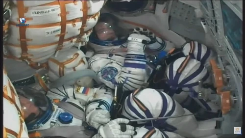 Un astronaut american şi doi cosmonauţi ruşi au ajuns la bordul Staţiei Spaţiale Internaţionale jpg