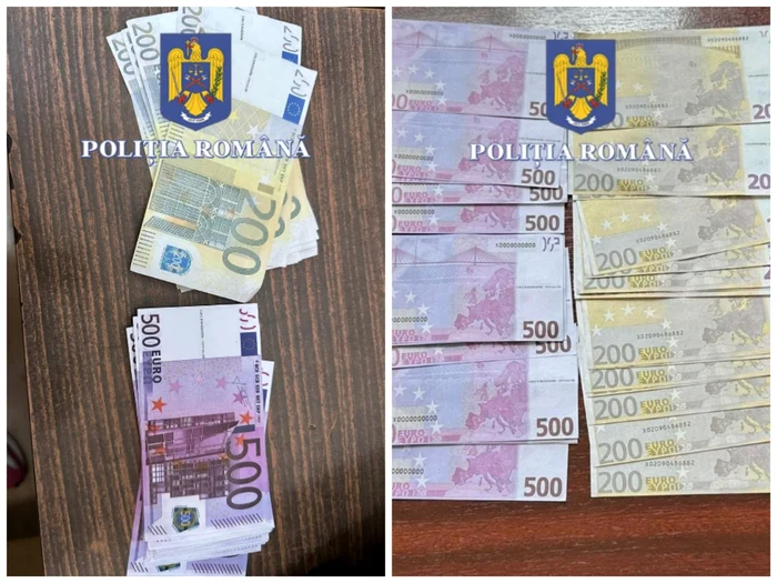 Polițiștii au găsit la percheziții zeci de bancnote false FOTO: IPJ Olt