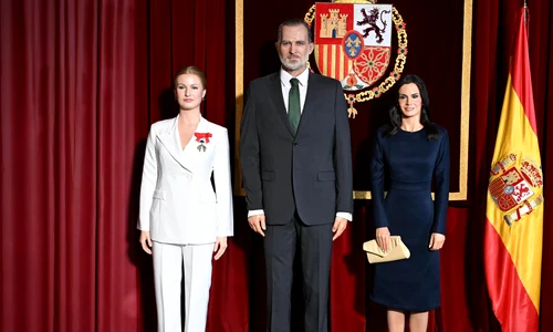 Prințesa Leonor, Regele Felipe și Regina Letizia la Muzeul madrilen de ceară, Profimedia (1) jpg