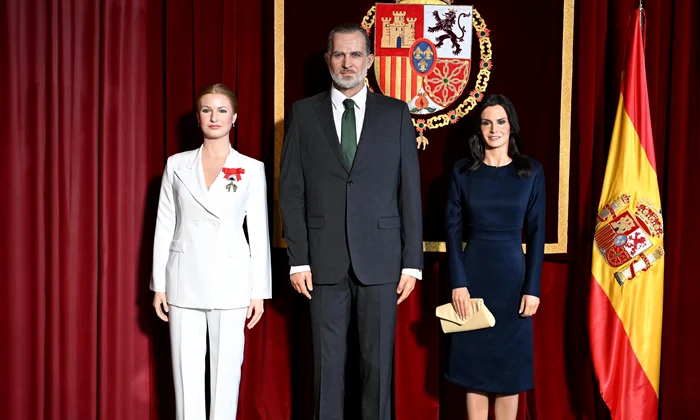 Prințesa Leonor, Regele Felipe și Regina Letizia la Muzeul madrilen de ceară, Profimedia (1) jpg