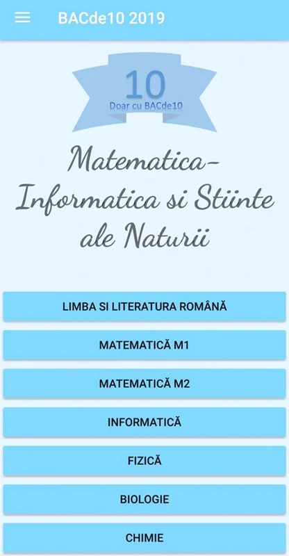 aplicatie bac