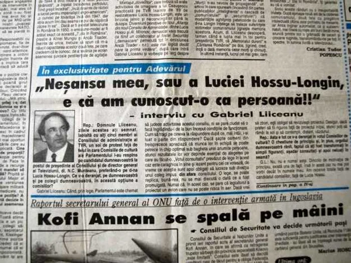 articole despre lucia hossu octombrie 1998