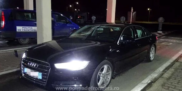 Masina Audi furata din Suedia FOTO Politia de Frontiera