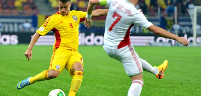 La victoria din septembrie (3-0 pentru România), Dzsudzsak n-a impresionat, în schimb, Pintilii a marcat un gol senzaţional. FOTO: Răzvan Păsărică