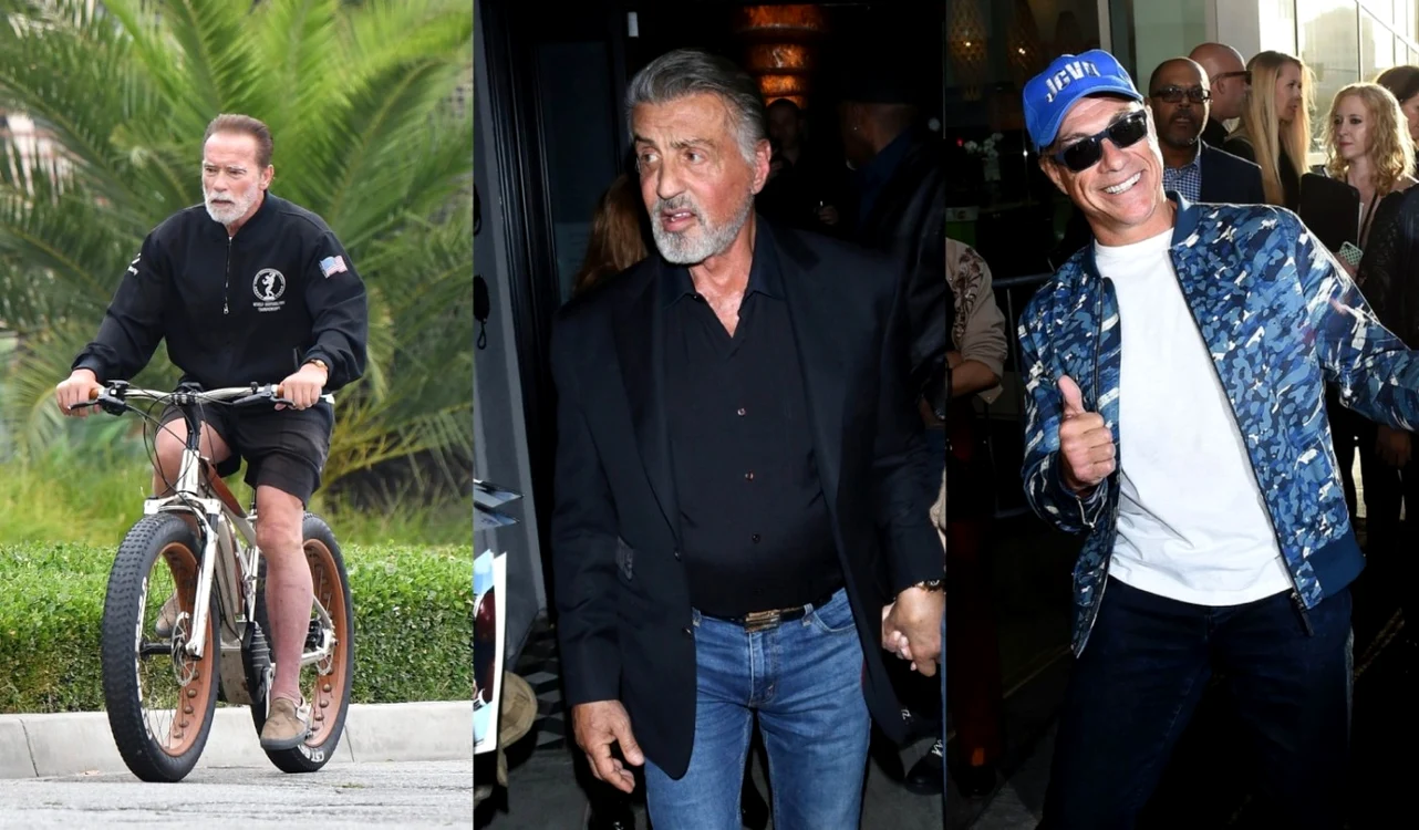Arnold Schwarzenegger  Sylvester Stallone  Jean-claude Van damme foto colaj