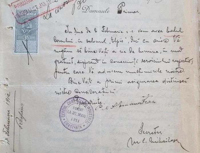 Document din colecția Arhivelor Naționale Constanța 