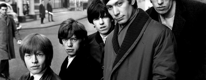 The Rolling Stones, în 1964. De la stânga la dreapta: Brian Jones (1942 - 1969), Mick Jagger, Keith Richards, Charlie Watts şi Bill Wyman. FOTO Terry Disney/Express/Getty Images