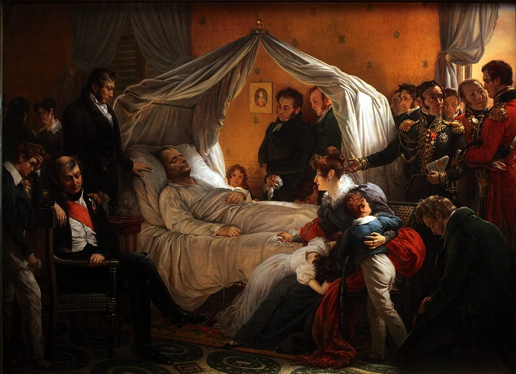 Moartea lui Napoleon. Pictură de Charles von Steuben