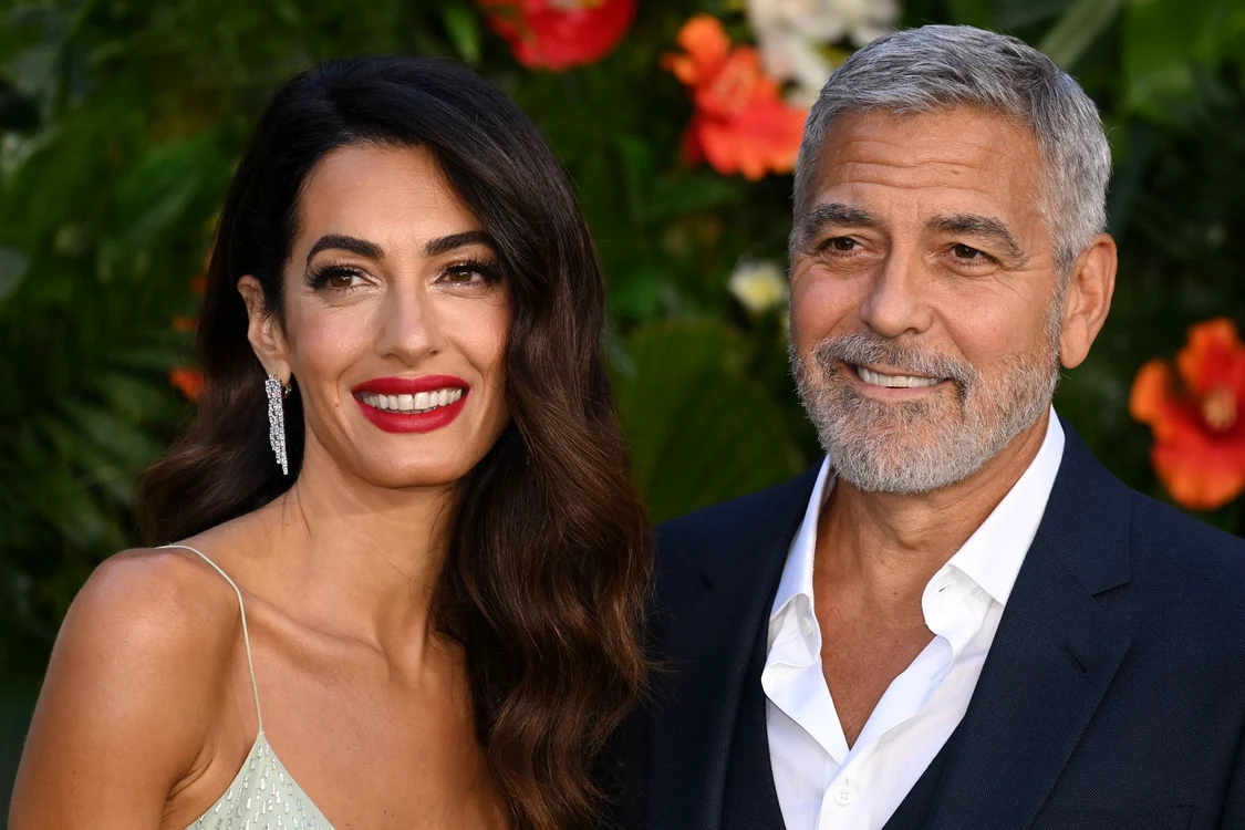 George Clooney şi tânăra sa soţie, Amal. Foto GettyImages
