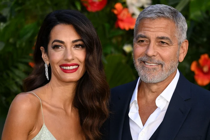 George Clooney şi tânăra sa soţie, Amal. Foto GettyImages