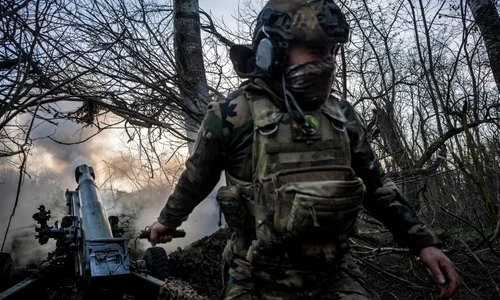 Soldați ucraineni pe frontul din Donețk FOTO PROFIMEDIA