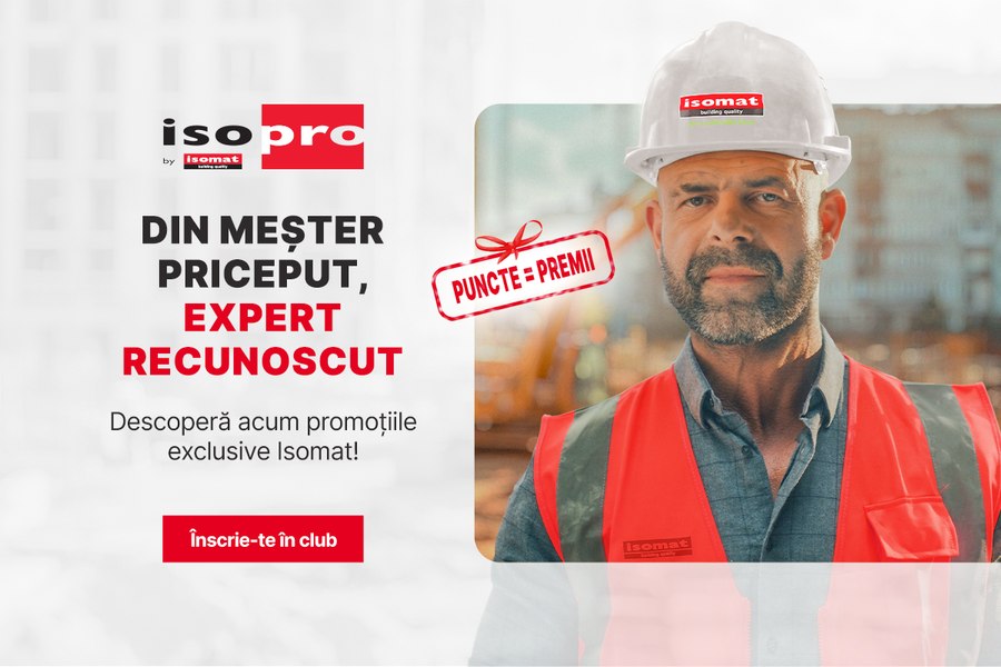 ISOMAT lansează clubul IsoPro by Isomat – sprijinul dedicat profesioniștilor din construcții