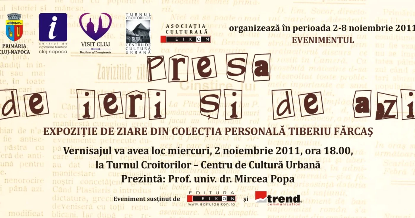 Expoziţia este organizată de Asociaţia Culturală Eikon în parteneriat cu Primăria Cluj-Napoca. 