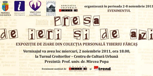 Expoziţia este organizată de Asociaţia Culturală Eikon în parteneriat cu Primăria Cluj-Napoca.