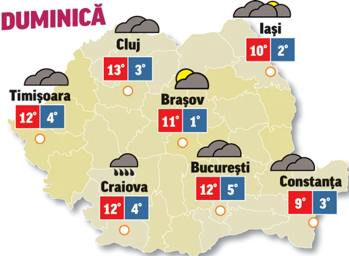 Prognoza meteo 1 martie aduce vreme însorită