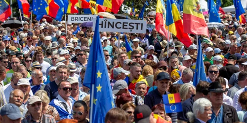 Adunarea publică „Moldova Europeană“ organizată în Chișinău. FOTO Inquam Photos / Elena Covalenco