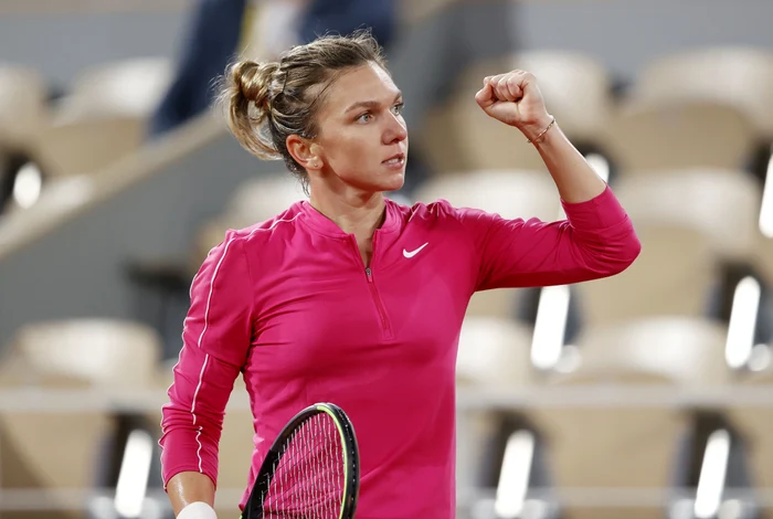 
    Simona Halep a făcut o demonstrație de forță în meciul cu AnisimovaFoto: Guliver / GettyImages  