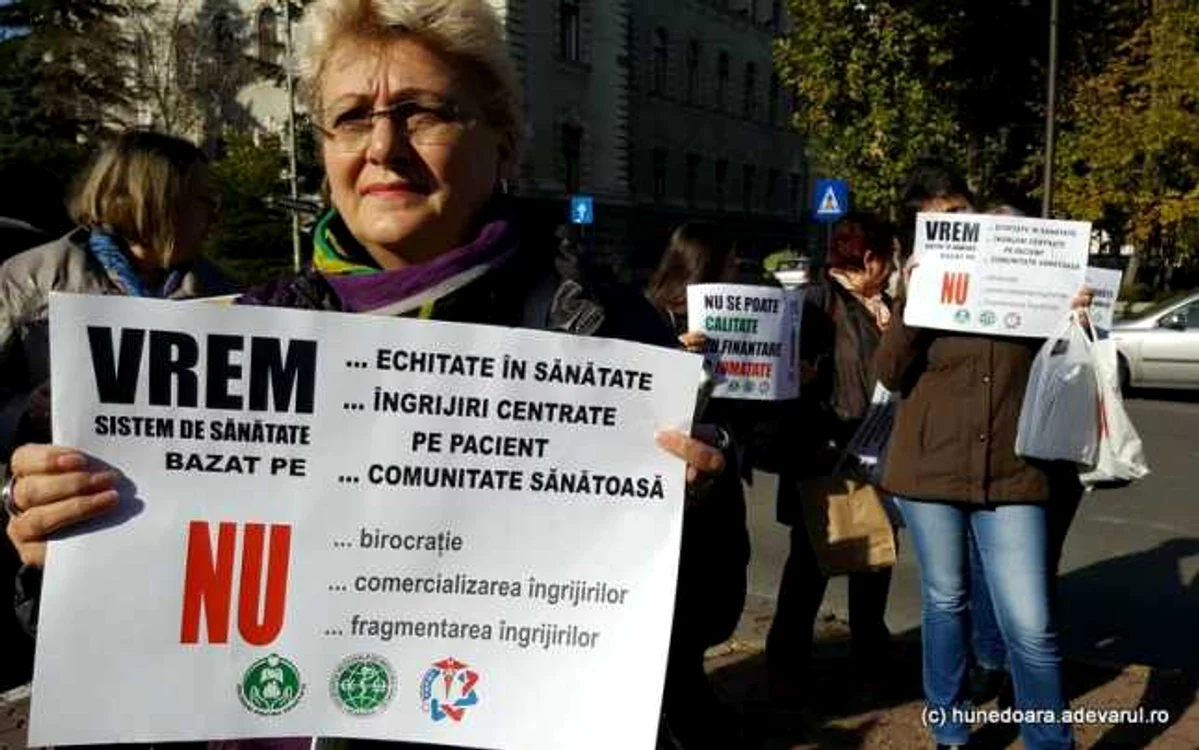 Proteste ale medicilor de familie. FOTO: Daniel Guţă. ADEVĂRUL.