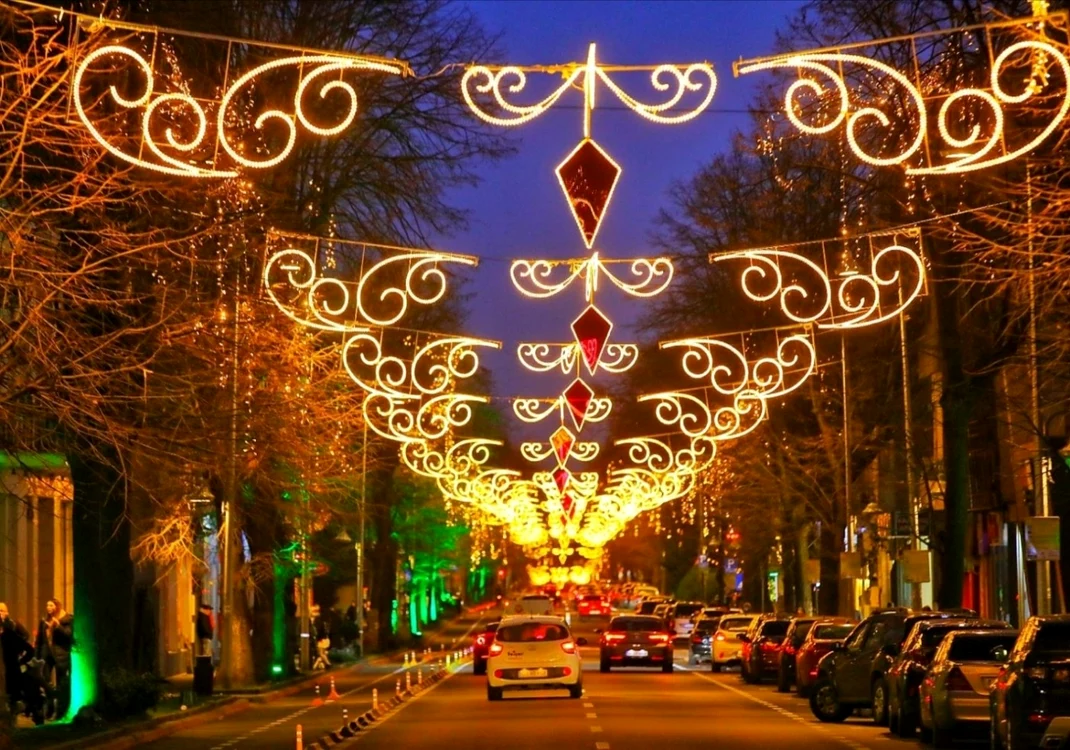 Iluminat festiv în municipiul Constanța FOTO: Primăria Constanța