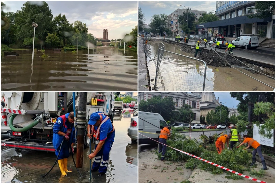 Haos în București după furtuna de marți, 30 iunie. Foto: Facebook Ciprian Ciucu