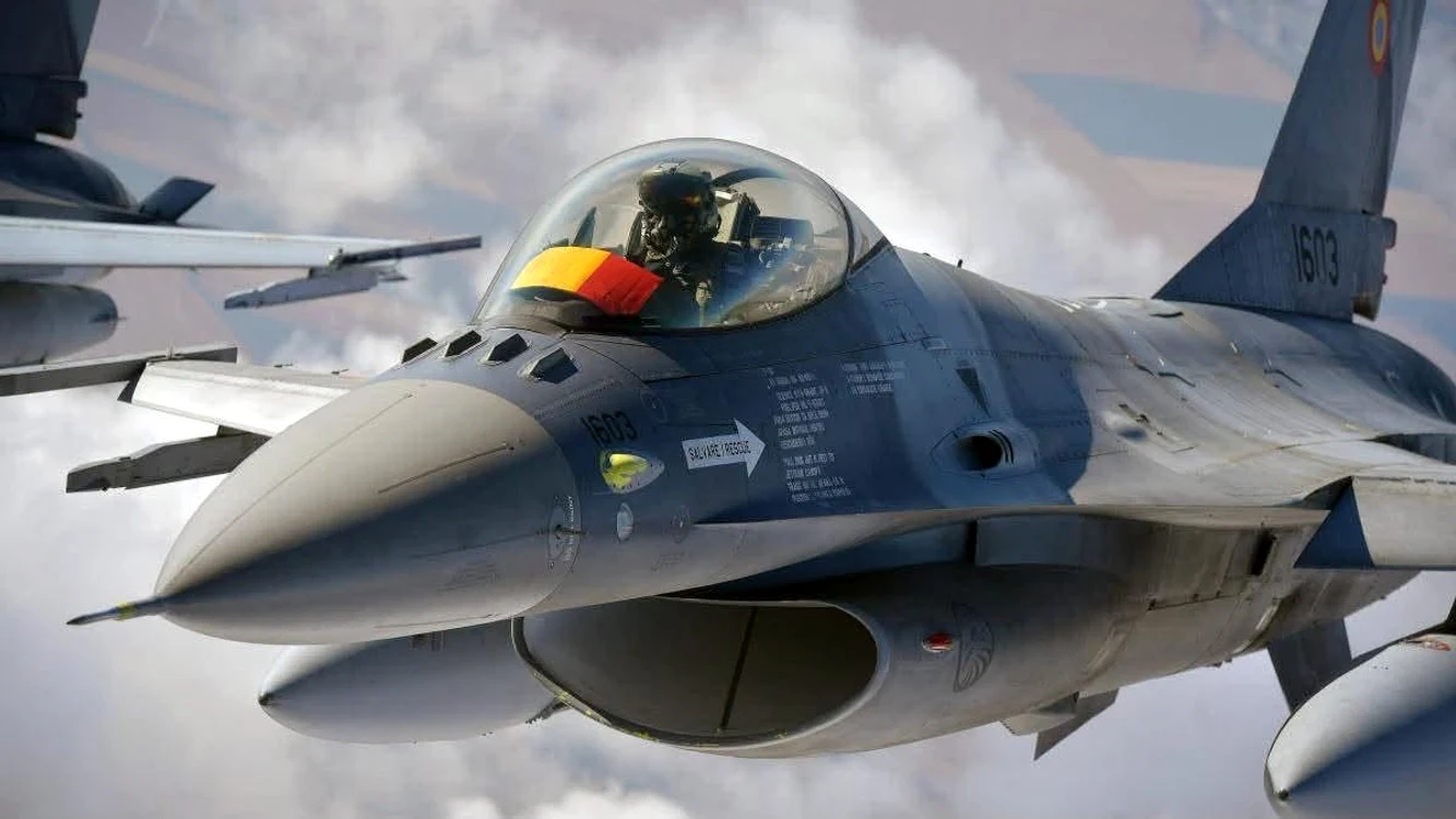 Drona a fost doborâtă de F16 FOTO MApN