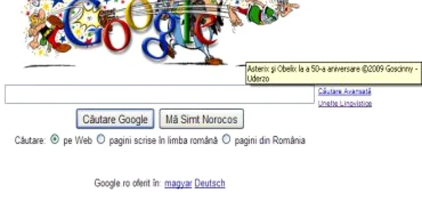 VIDEO Logo special al Google la a 50-a aniversare a lui Asterix şi Obelix