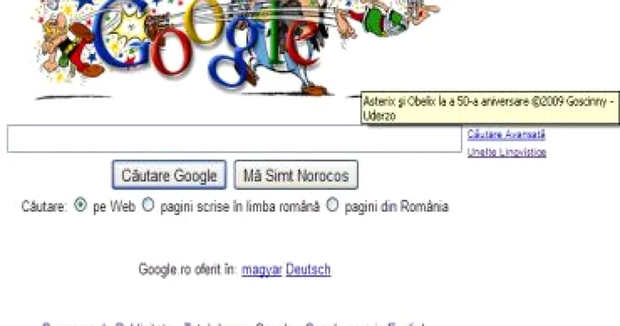 VIDEO Logo special al Google la a 50-a aniversare a lui Asterix şi Obelix