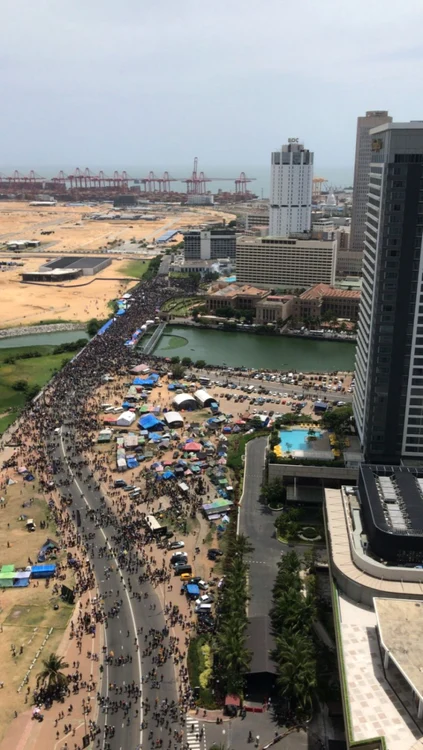 protestatari Sri Lanka / foto Twitter
