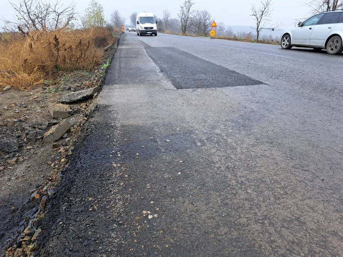 Sector din drumul Botoșani-Târgu Frumos FOTO Cosmin Zamfirache