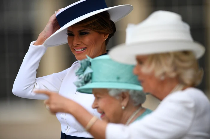 Melania Trump, alături de Regina Elisabeta și de soția Prințului Charles, Camilla Parker Bowlesfoto: Getty Images