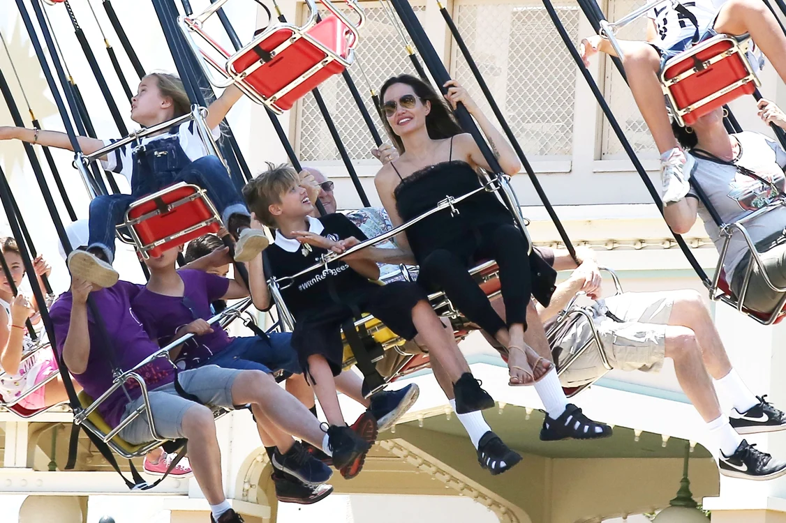 Angelina Jolie takes the kids to Disneyland for the twins Birthday jpeg